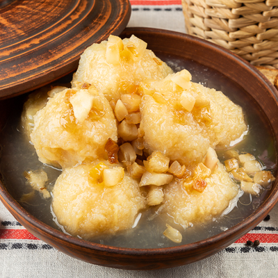 Клёцки картофельные с мясом