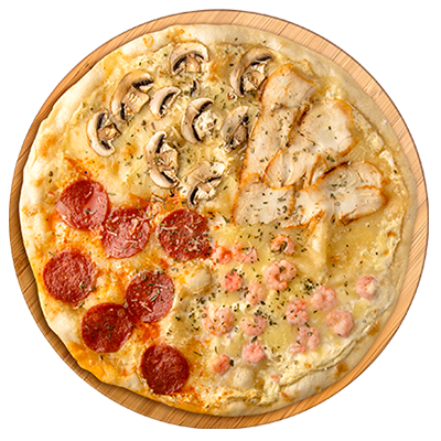 Пицца 4 вкуса 24 см