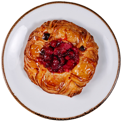 Даниш с грушей и брусникой