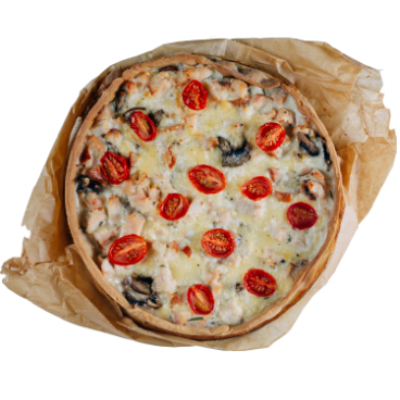 Киш с курицей и грибами