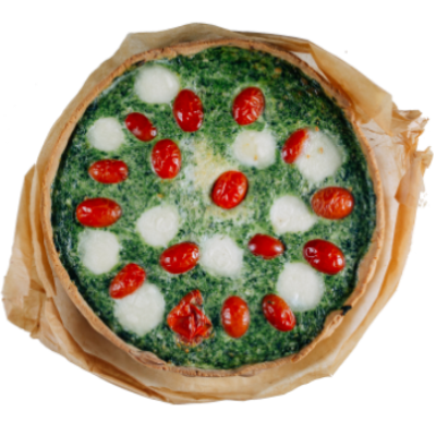 Киш шпинат и 4 сыра