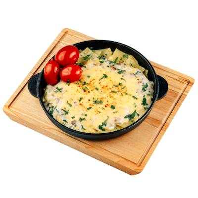 Лазанки с курицей и грибами