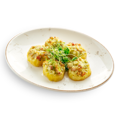 Запеченный картофель с грудинкой 