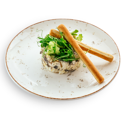 С цыпленком и грибами