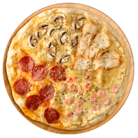 Пицца 4 вкуса 24 см