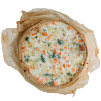 Киш с форелью и брокколи