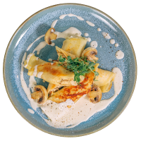 Блинчики с курицей и грибами