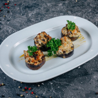 Бочонки из баклажанов с курицей 