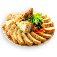 Птица фаршированная блинчиками