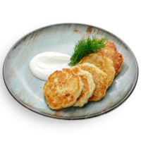 Картофельные драники со сметаной