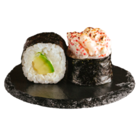 Опаленный ролл с креветками